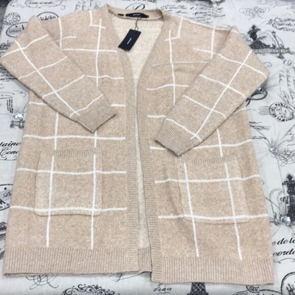 Vero Moda Check Open Front Cardigan - Picture 3 of 6